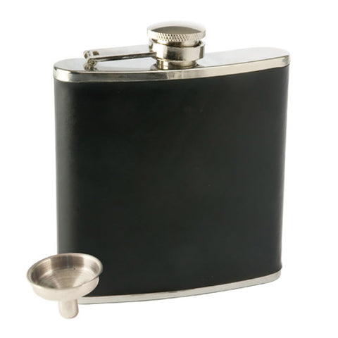 Monte Carlo™: 6 oz Faux Leather Flask