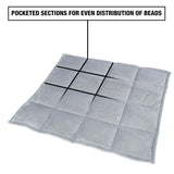 ZooVaa Kids Sensory Weighted Lap Pad Blanket for Children, 4.75lb 21x19 Minky Grey