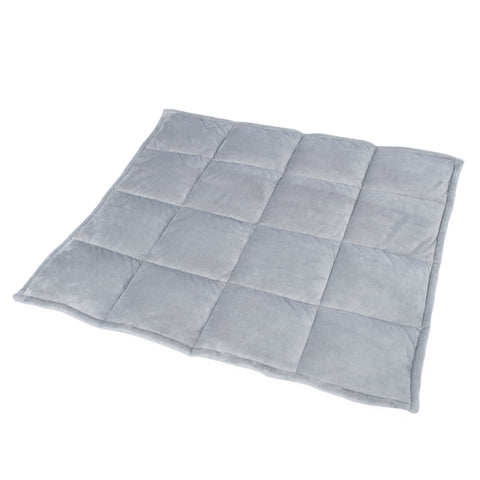 ZooVaa Kids Sensory Weighted Lap Pad Blanket for Children, 4.75lb 21x19 Minky Grey