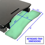 ZooVaa Standing Desk Riser, Micro Adjustable Height Sit to Stand Riser Standing Desk Workstation