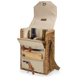 Corsica Wine & Cheese Basket, (Natural Willow with Tan Lining)