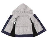 ZooVaa Weighted Kids Vest - Childrens Denim Compression Hoodie Vest w/ Removable Weights - Medium
