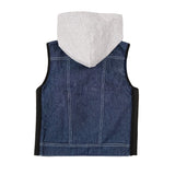 ZooVaa Weighted Kids Vest - Childrens Denim Compression Hoodie Vest w/ Removable Weights - Medium