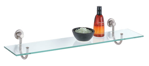 Organize It All Glass Shelf - Satin Nickel