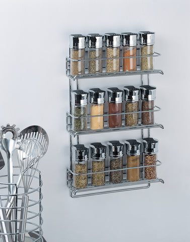 Organize It All Wall Mount Spice Rack - Chrome