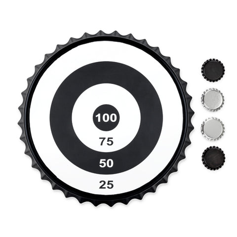 Bullseye Magnetic Bottle Cap Target Game by True