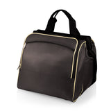 Verdugo Picnic Cooler Tote, (Black with Tan Trim)