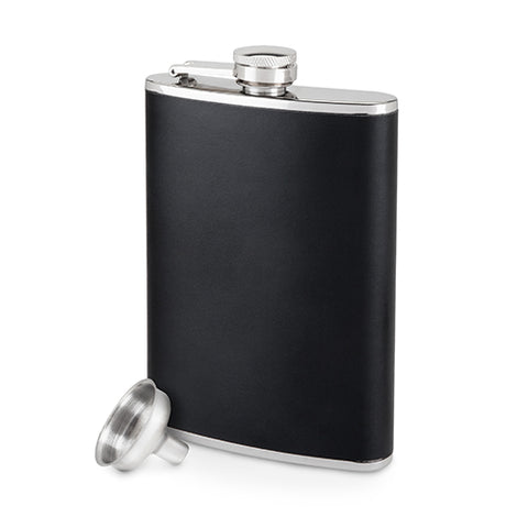 Monte Carlo™ 8 Ounce Faux Leather Flask by True