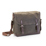 Adventure Wine Tote, (Khaki Green with Brown)