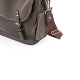 Adventure Wine Tote, (Khaki Green with Brown)