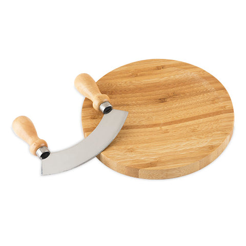 Arc Mezzaluna Knife and Board Set by True