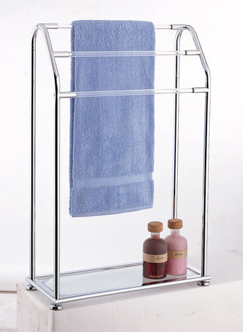 Organize It All Towel Rack - Chrome/Glass