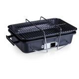 Buccaneer Portable Charcoal BBQ & Cooler Tote, (Black with Grey & Silver)