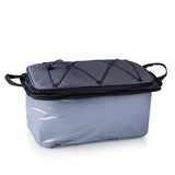 Buccaneer Portable Charcoal BBQ & Cooler Tote, (Black with Grey & Silver)