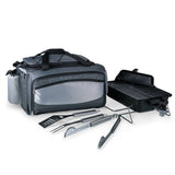 Vulcan Portable Propane BBQ & Cooler Tote, (Black with Grey & Silver)