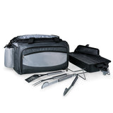 Vulcan Portable Propane BBQ & Cooler Tote, (Black with Grey & Silver)