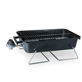 Vulcan Portable Propane BBQ & Cooler Tote, (Black with Grey & Silver)