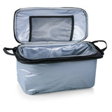 Vulcan Portable Propane BBQ & Cooler Tote, (Black with Grey & Silver)