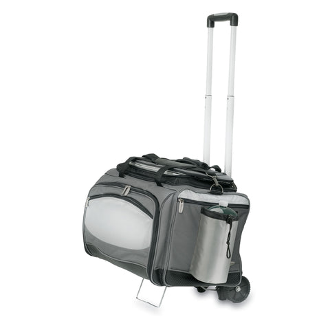 Vulcan Portable Propane BBQ & Cooler Tote with Trolley, (Black with Grey & Silver)