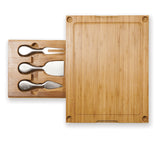 Concerto Glass Top Cheese Board & Tools Set