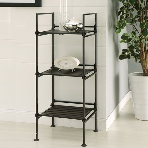 Organize It All 3 Tier Square Shelf - Resin Espresso