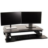 ZooVaa Standing Desk Riser, Micro Adjustable Height Sit to Stand Riser Standing Desk Workstation