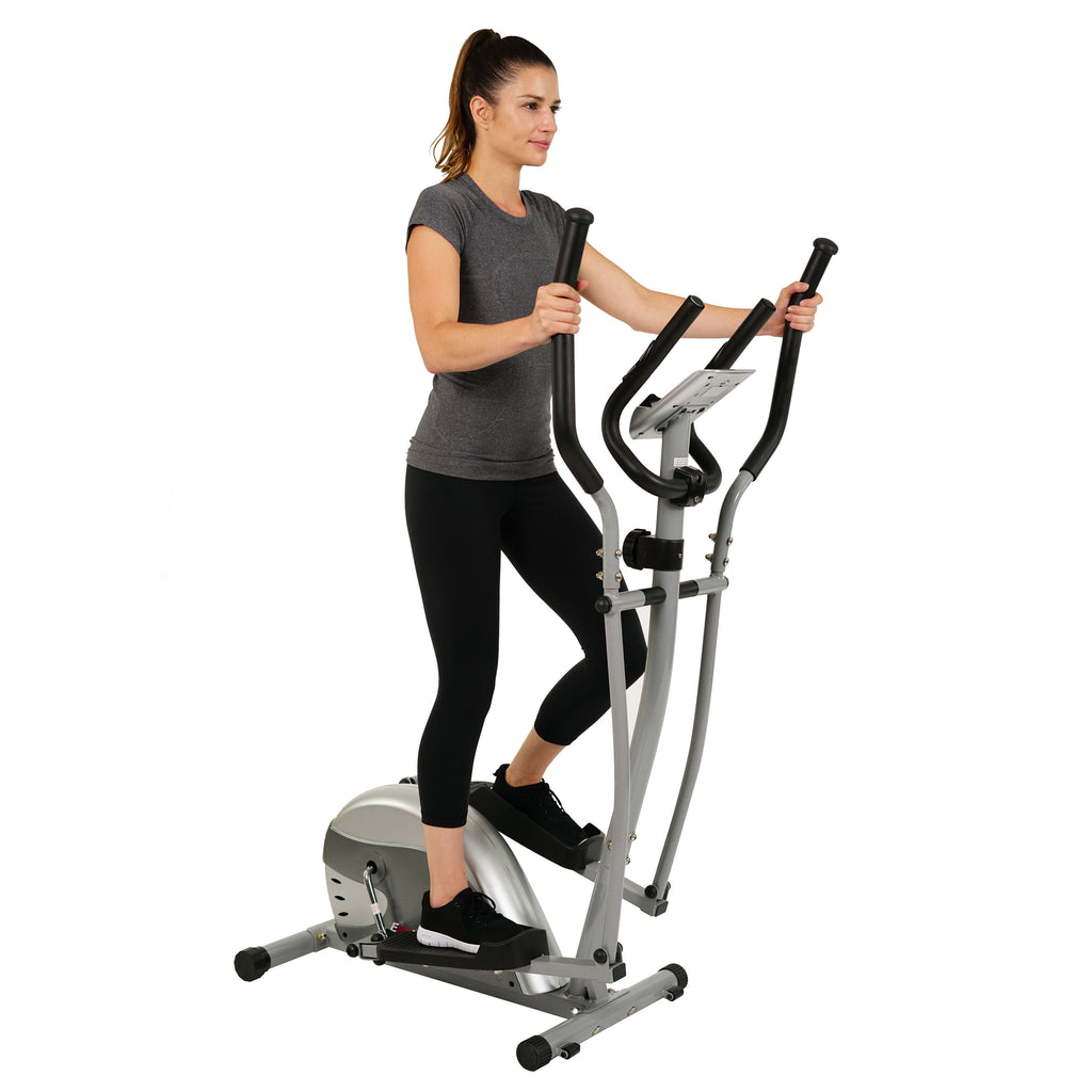 EFITMENT Compact Magnetic Elliptical Machine Trainer with LCD