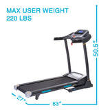 EFITMENT Auto Incline Bluetooth Motorized Treadmill w/Speakers - T012