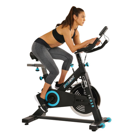 EFITMENT Pro Belt Drive Indoor Cycle Bike with 48.5 lb Flywheel & Monitor - IC028