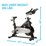 EFITMENT Indoor Cycling Exercise Bike w/40 lb Flywheel, Belt Drive, LCD Monitor w/ Pulse - IC030