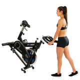 EFITMENT Magnetic Belt Drive Indoor Cycle Bike w/ LCD Monitor and Tablet Holder - IC031