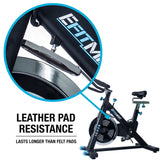 EFITMENT Pro Belt Drive Indoor Cycle Bike with 48.5 lb Flywheel & Monitor - IC028