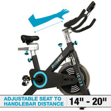 EFITMENT Pro Belt Drive Indoor Cycle Bike with 48.5 lb Flywheel & Monitor - IC028