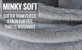 ZooVaa Kids Sensory Weighted Lap Pad Blanket for Children, 4.75lb 21x19 Minky Grey