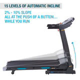 EFITMENT Auto Incline Bluetooth Motorized Treadmill w/Speakers - T012