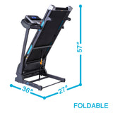 EFITMENT Auto Incline Bluetooth Motorized Treadmill w/Speakers - T012