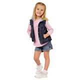 ZooVaa Weighted Kids Vest - Childrens Denim Compression Hoodie Vest w/ Removable Weights - Small