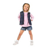 ZooVaa Weighted Kids Vest - Childrens Denim Compression Hoodie Vest w/ Removable Weights - Medium
