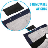 ZooVaa Weighted Kids Vest - Childrens Denim Compression Hoodie Vest w/ Removable Weights - Medium
