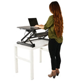 ZooVaa Standing Desk Riser, Micro Adjustable Height Sit to Stand Riser Standing Desk Workstation