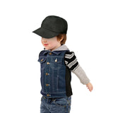 Childrens Weighted Denim Hat for Kids | Sensory Baseball Cap - Black