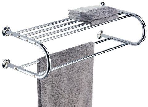 Organize It All Mounting Shelf w/ Towel Bar - Chrome