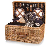 Windsor Picnic Basket, (Navy with Plaid)