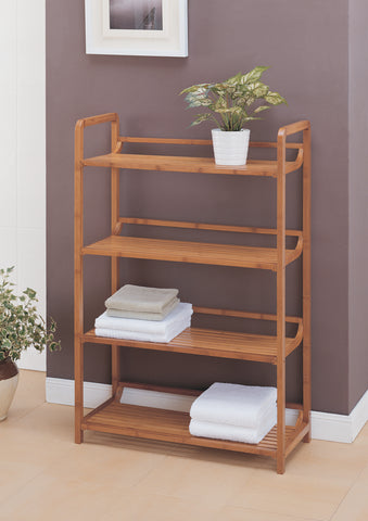 Organize It All 4 Tier Shelf - Bamboo