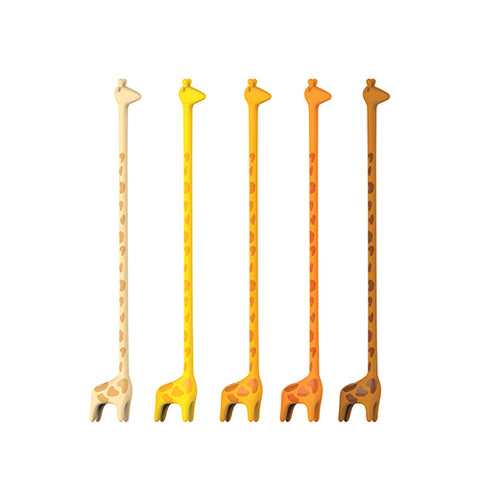 Giraffe Stir Sticks (Set of 5) by TrueZoo