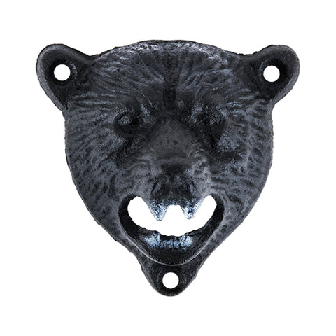 Cast Iron Wall Mounted Bear Bottle Opener by Foster and Rye