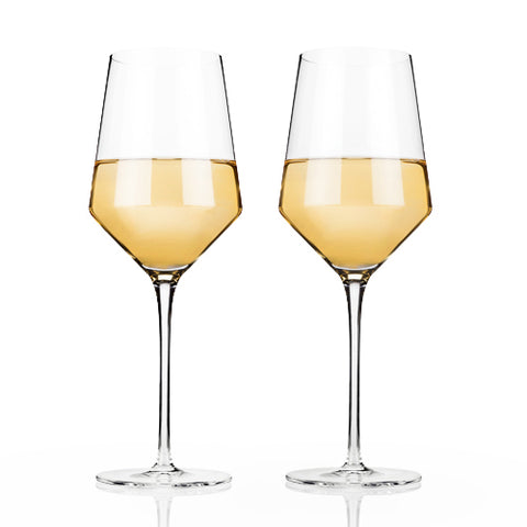 Raye Crystal Chardonnay Glasses (Set of 2)by Viski