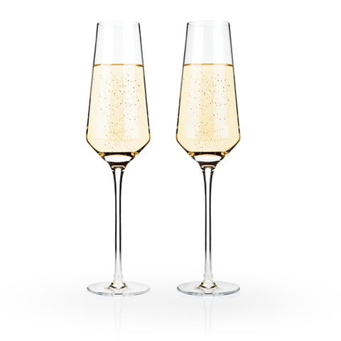 Raye Crystal Champagne Flutes (Set of 2)by Viski