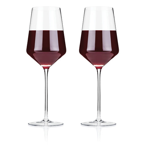 Raye Crystal Bordeaux Glasses (Set of 2) by Viski