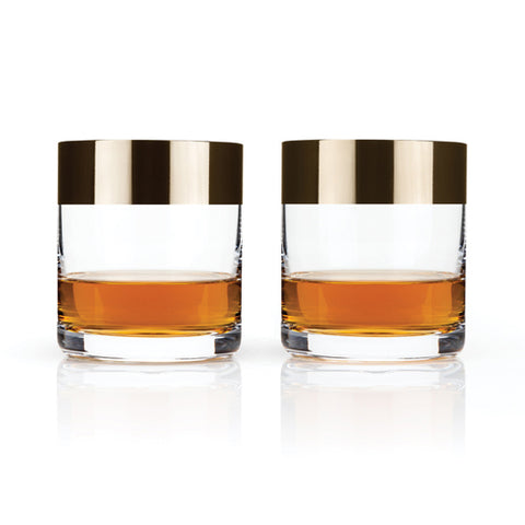 Irving™ Bronze Rim Tumbler Set by Viski